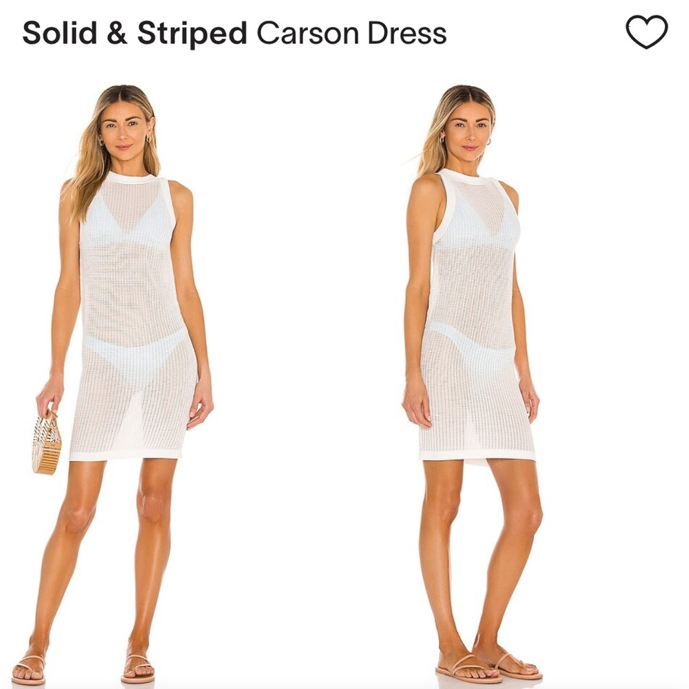 NWT Solid and Striped Mesh Carson Dress Size M
